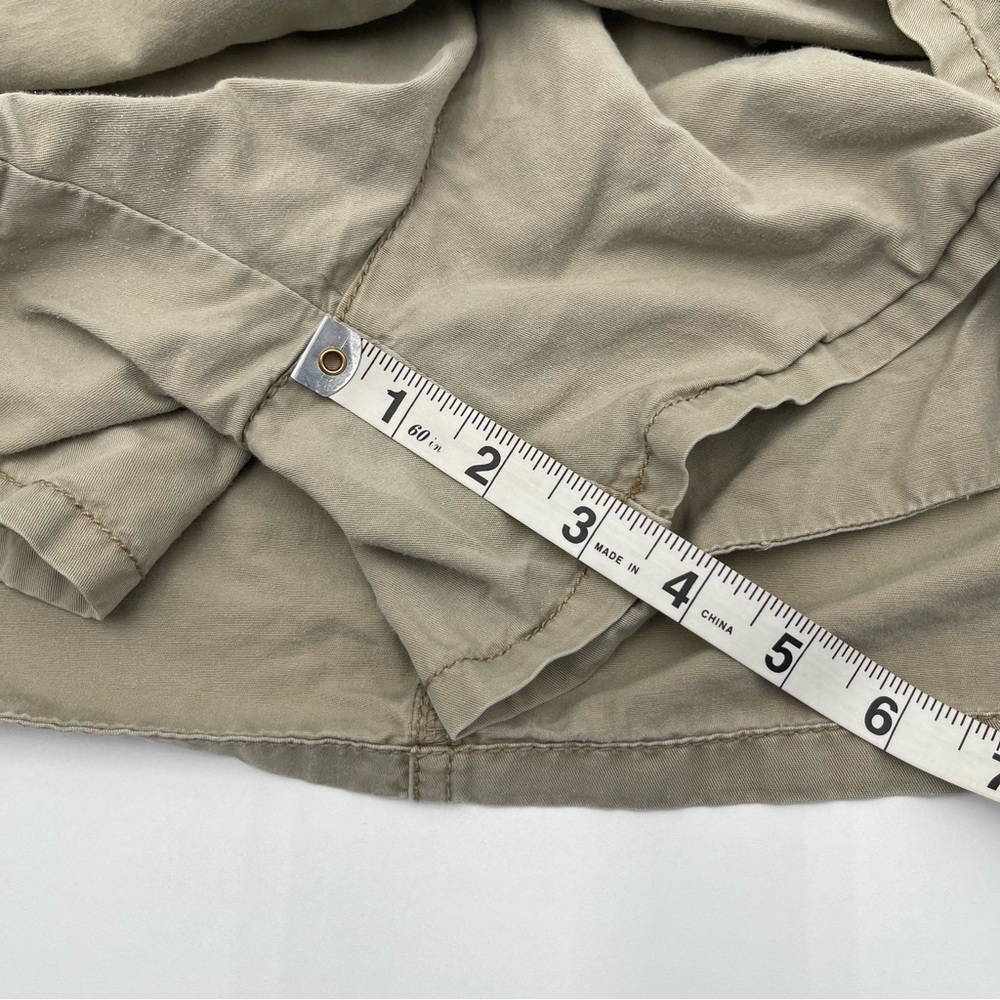 Faded Glory Khaki “Going Out” Skort Juniors Sz 10 90s Y2K 100% Cotton Utility - Picture 9 of 9